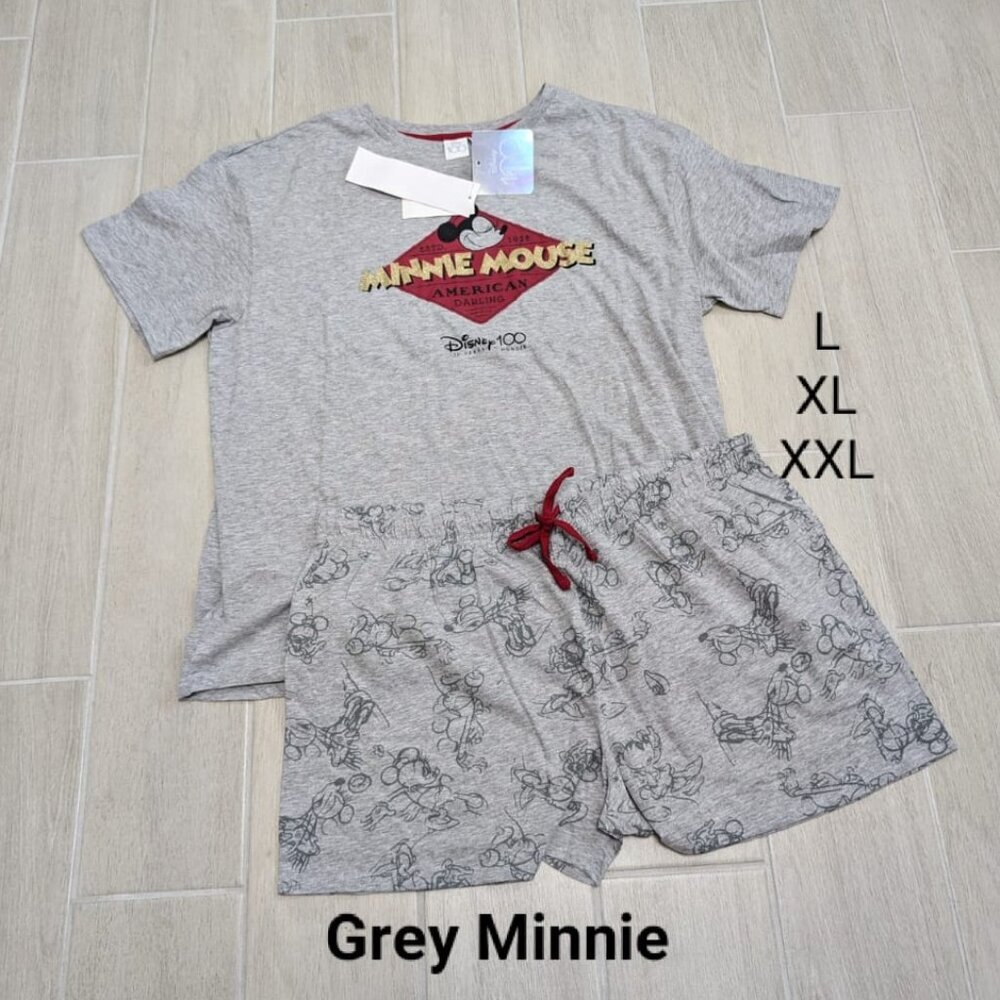NWT Disney Women’s Teens Cute Minnie Print Pj's Short Sets Super soft Comfy